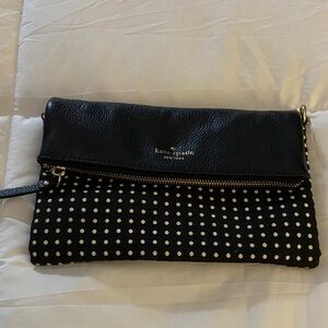 Kate Spade Black and Cream Polka Dot Wristlet